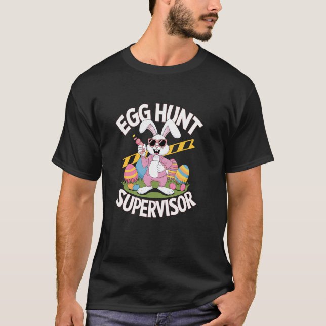 Camiseta Egg Hunt Supervisor Funny Mom And Dad Easter (Frente)