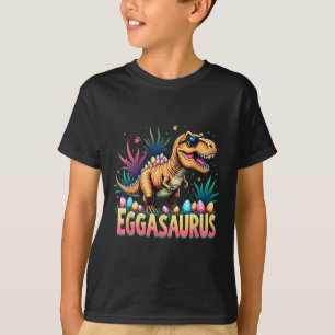 Camiseta Eggasaurus Páscoa Stegosaurus Dinossauro Meninos C