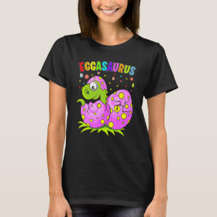 Camiseta Eggasaurus Stegosaurus Dinossauro de Ovo Páscoa Fu
