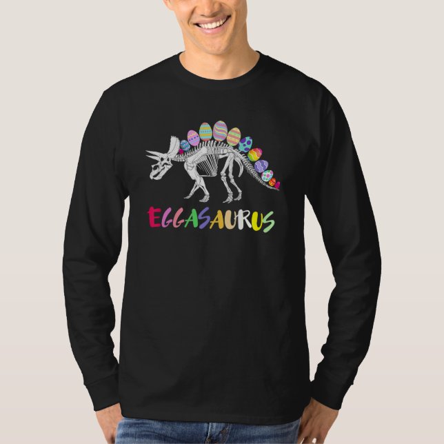Camiseta Eggasaurus Stegosaurus Ovo Dinossauro Felz pascoa  (Frente)
