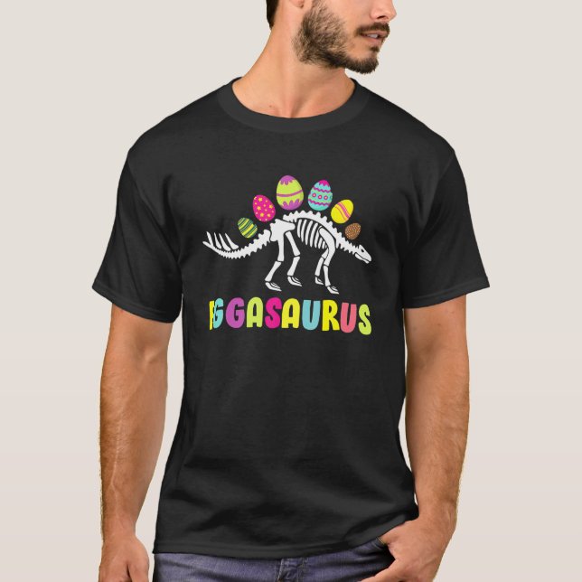 Camiseta Eggasaurus Stegossauro Páscoa Ovo Dinossauro Engra (Frente)