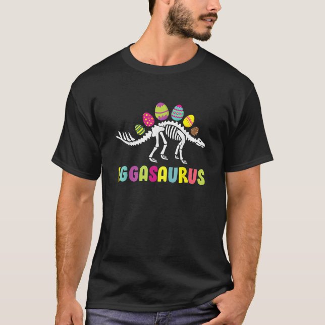 Camiseta Eggasaurus Stegossauro Páscoa Ovo Dinossauro Engra (Frente)