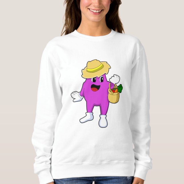 Camiseta EggPlant como Farmer with Carrot (Frente)
