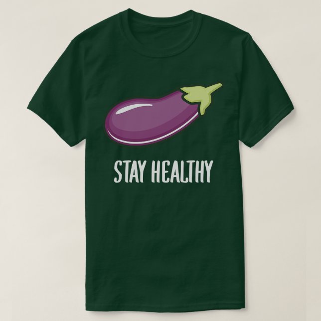 Camiseta EggPlant Fique Saudável (Frente do Design)