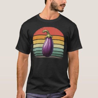 Camiseta Eggplant Vegetable Retro Style Distressed Vintage 
