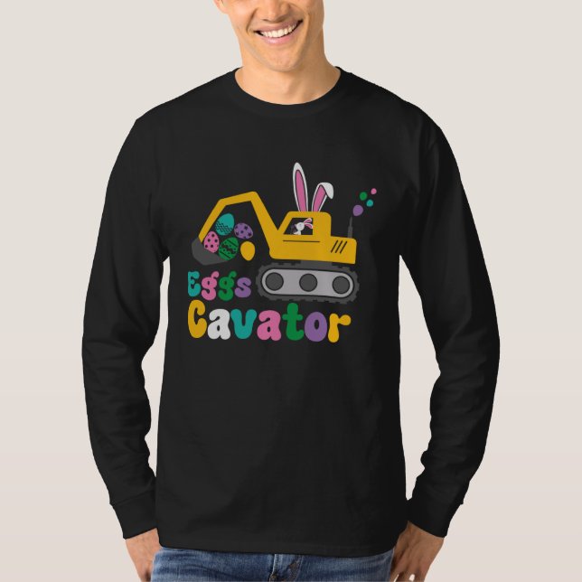 Camiseta Eggs Cavator Easter Bunny Excavator Cute Hunting E (Frente)