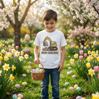 Camiseta Eggs Cavator Funny Easter Excavator Boys Design