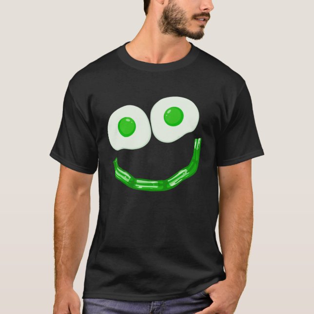 Camiseta Eggs Ham Smile Face Brunch Breakfast Costume St Pa (Frente)