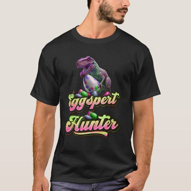 Camiseta Eggspert Easter Eggs Hunter Easter Dinosaur Egg  3 (Frente)