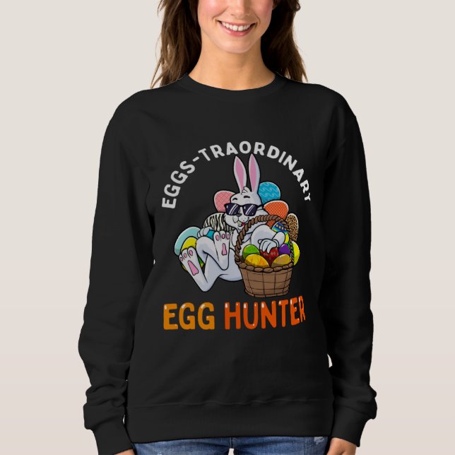 Camiseta Eggspert Egg Hunter Easter Boy Girl Bunny Eggs-Tra (Frente)