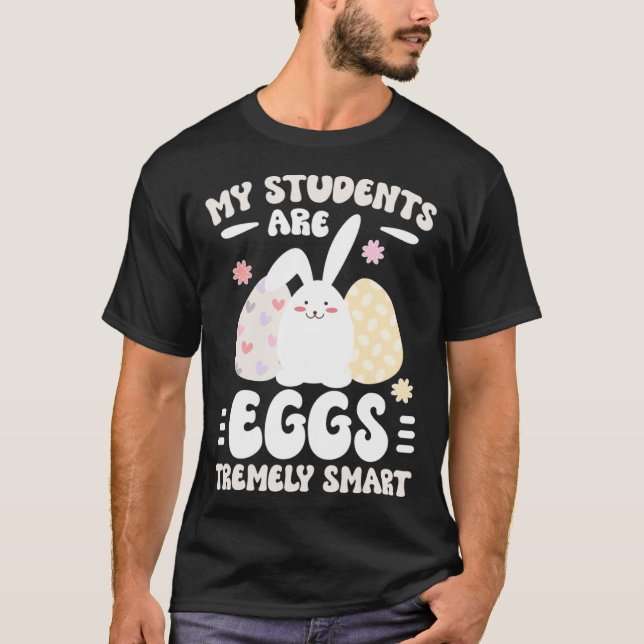 Camiseta Eggstremely Smart Teacher Easter Bunny Teaching Ea (Frente)