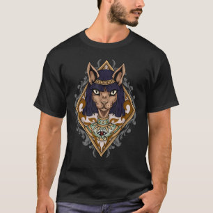 Camiseta Egípcia Rainha Olho De Horus Sphinx Cat Egito