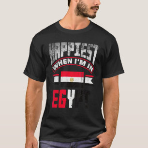 Camiseta Egípcio Egito Bandeira Egípcia Mais Feliz Quando E