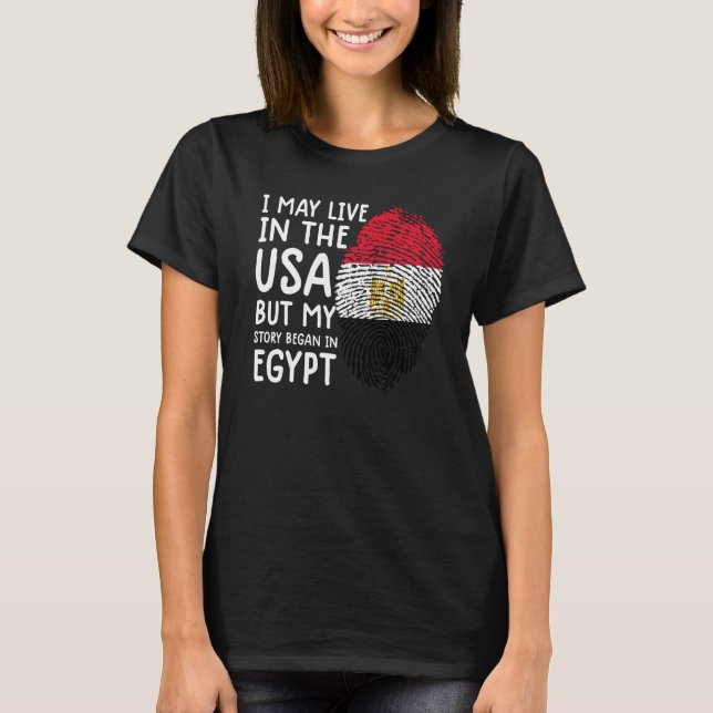Camiseta Egípcios Tee Men Egito Bandeiras Mulheres (Frente)