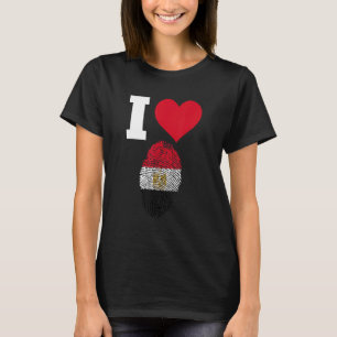 Camiseta Egito: bandeira do Egito Eu Amo Egito