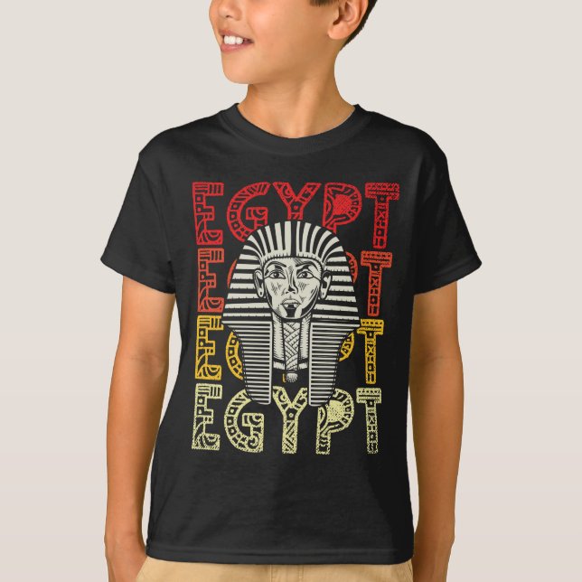 Camiseta Egito Deus Tutankhamun Retro Egito Faraó (Frente)