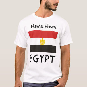 Camiseta Egito e Dlag egípcio com o seu nome