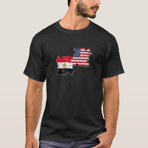 Camiseta Egito EUA País de Origem Orgulhoso Bandeira Americ