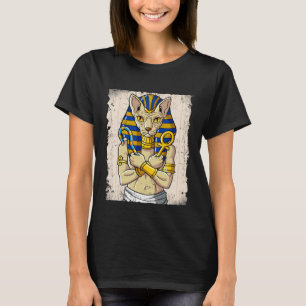 Camiseta Egito Gato Egípcio Sphynx Faraó