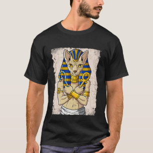 Camiseta Egito Gato Egípcio Sphynx Pharaoh