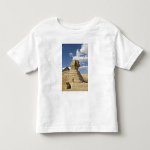Camiseta Egito, Gizé. A grande Esfinge se ergue acima do