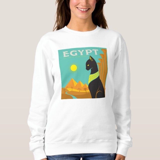 Camiseta Egito | Land of Feline Royalty (Frente)