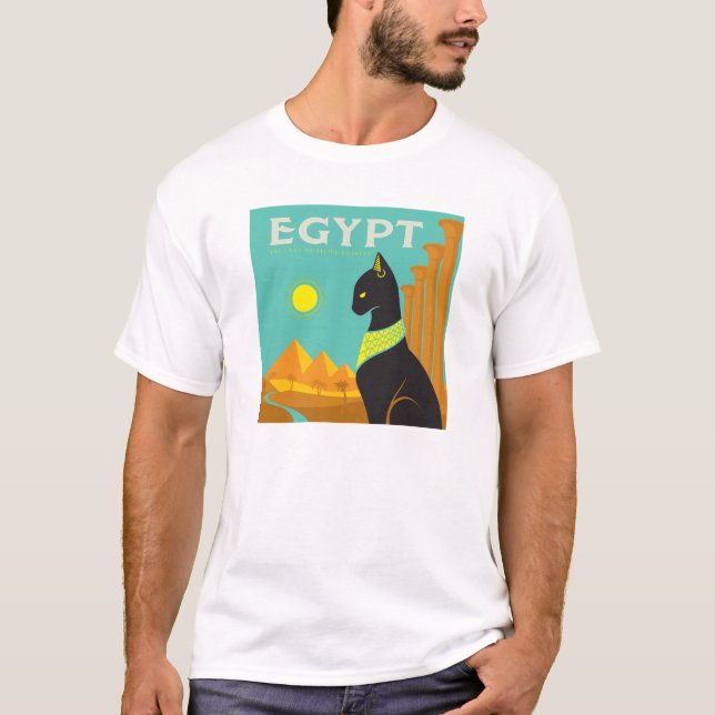 Camiseta Egito | Land of Feline Royalty (Frente)