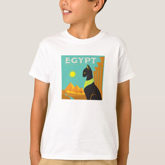 Camiseta Egito | Land of Feline Royalty (Frente)