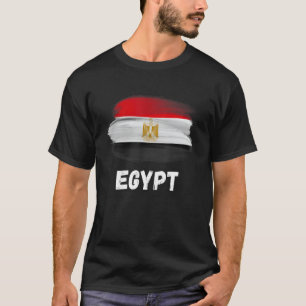 Camiseta Egito: Orgulho de Bandeira Retrora Família de Band