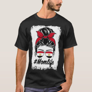 Camiseta Egito Sinalizador Egípcio Mãe Mensagem Manhã Mãe V