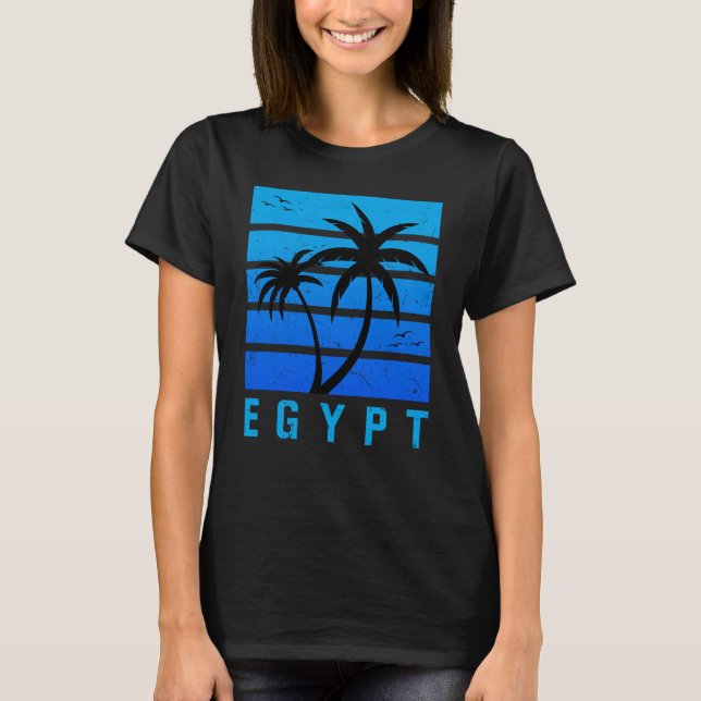 Camiseta Egito - Vintage Blue Sunset Shirt (Frente)
