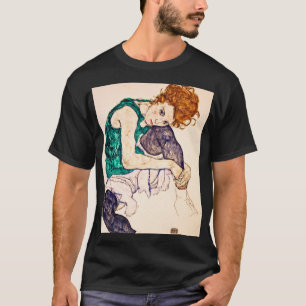 Camiseta Egon Schiele - mulher assentada com os pés