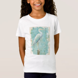 Camiseta Egret tropical dos pássaros ainda