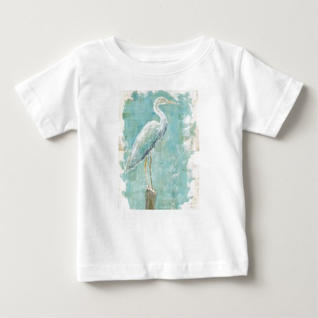 Camiseta Egret tropical dos pássaros | ainda (Frente)