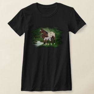 Camiseta Égua e potro de cavalo Appaloosa