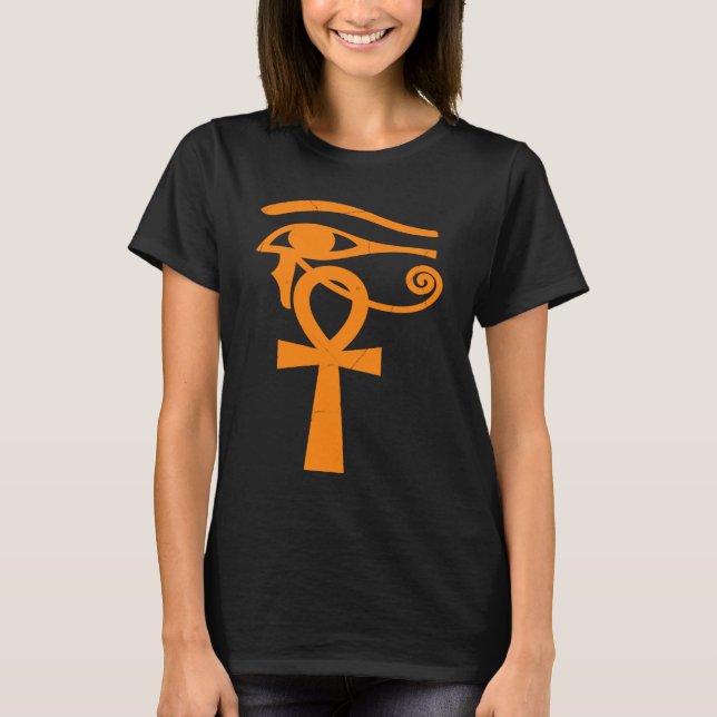 Camiseta Egyptian Eye Of Horus Ankh Egypt Archaeologist (Frente)