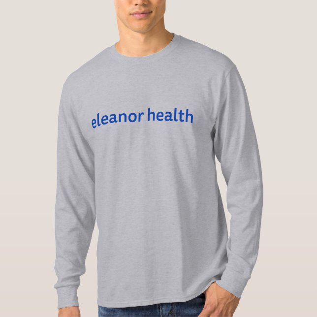 Camiseta EH cinza de manga longa e azul (Frente)