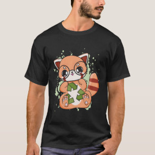 Camiseta Eh Dia Vermelho Panda Bear Otaku Anime