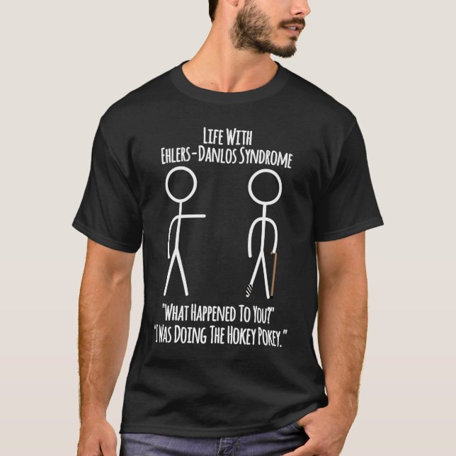 Camiseta Ehlers Danlos Conhece A Vida Com EDS O Hokey (Frente)