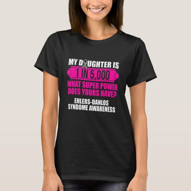 Camiseta Ehlers Danlos Sindrome Sensibilização Guerreira Fi (Frente)