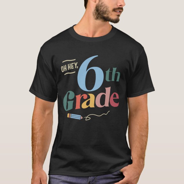 Camiseta Ei, 6, Sexto Ano, De Volta À Escola (Frente)
