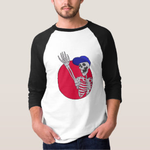 Camiseta Ei Amigos Esqueleto Legal e Divertido