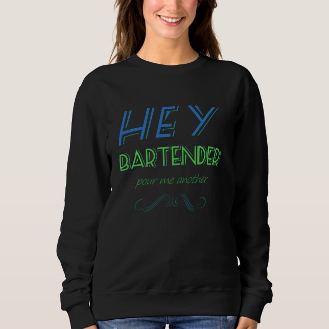Camiseta Ei, Barman Me Dou Outra Diversão De Bar (Frente)