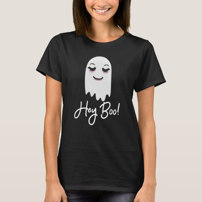 Camiseta Ei Boo Cute Halloween Ghost (Frente)
