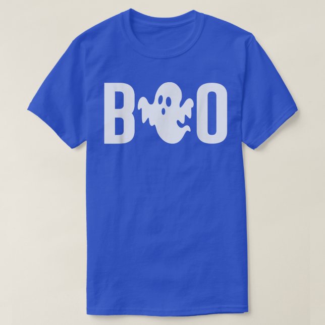 Camiseta Ei Boo Ghost Engraçado, Trate Feliz Halloween (Frente do Design)