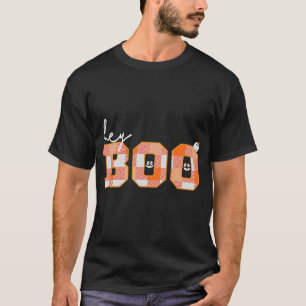 Camiseta Ei Boo Halloween Ghost Halloween Xadrez Figurume W