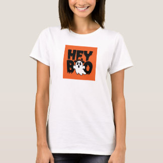Camiseta Ei Boo Orange Black Dia de as Bruxas engraçado Gho