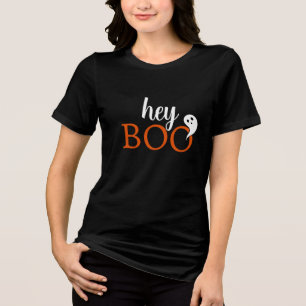 Camiseta Ei Boo Orange Black Dia de as Bruxas engraçado Gho