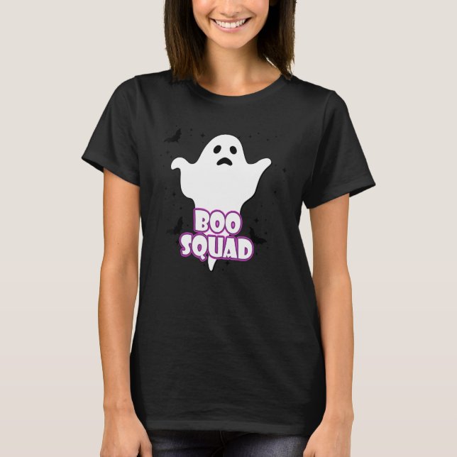 Camiseta Ei Boo Pumpkin Boo Squad Halloween Boo Halloween (Frente)