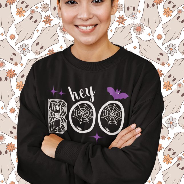 Camiseta Ei & Bye Boo Halloween Bat e Web (This item is for display purposes only to illustrate the design element. )